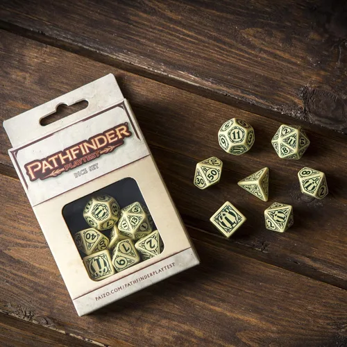Vista 3 de Q WORKSHOP Pathfinder Playtest RPG Juego de dados 7 piezas ornamentadas