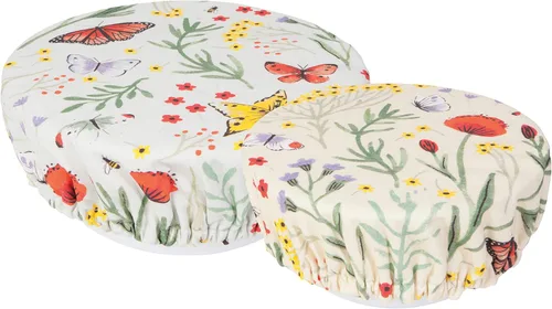Vista 8 de Now Designs Adeline Save It - Juego de 2 fundas reutilizables de algodón para tazones de 7.5 y 9.25 pulgadas