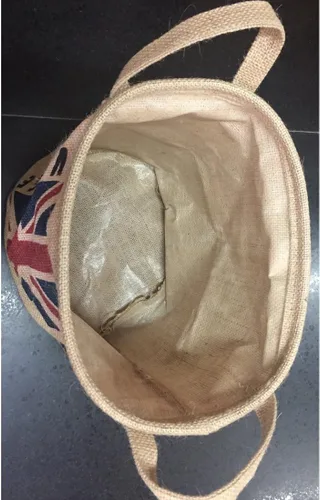 Vista 8 de NewFerU Cesta de almacenamiento tejida de arpillera, plegable, vintage, redonda de yute para alimentos, juguetes, organizador con asas, pequeño