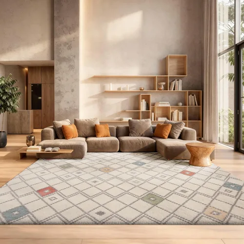 Vista 6 de SAFAVIEH Adirondack Collection ADR132B - Alfombra de pasillo, 2 pies 6 pulgadas x 8 pies, diseño de enrejado bohemio marroquí, no desprende pelusa