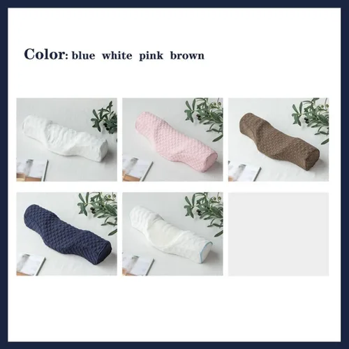 Vista 6 de Almohada cervical para el cuello para aliviar el dolor de dormir, almohada cervical de espuma viscoelástica para aliviar el dolor de cuello rígido