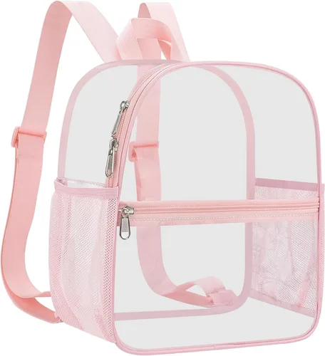 Vista 9 de Mochila deportiva transparente para eventos en estadios de 12 x 12 x 6 pulgadas, pequeña para ventiladores, conciertos, playa, trabajo, viajes
