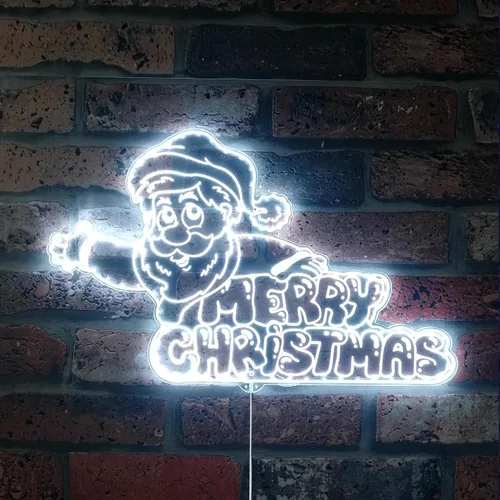 Vista 16 de ADVPRO Regalos de árbol de Navidad presenta luces RGB Dynamic Glam LED Sign - Forma de corte a borde - Decoración de pared inteligente 3D