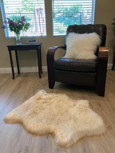 Vista 14 de LAMBZY Alfombra de pelo de oveja sintética, hipoalergénica, súper suave, sedosa para sala de estar, habitación de los niños, sofá
