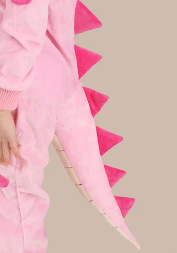 Vista 4 de Fun Costumes Mono de niña dinosaurio rosa M