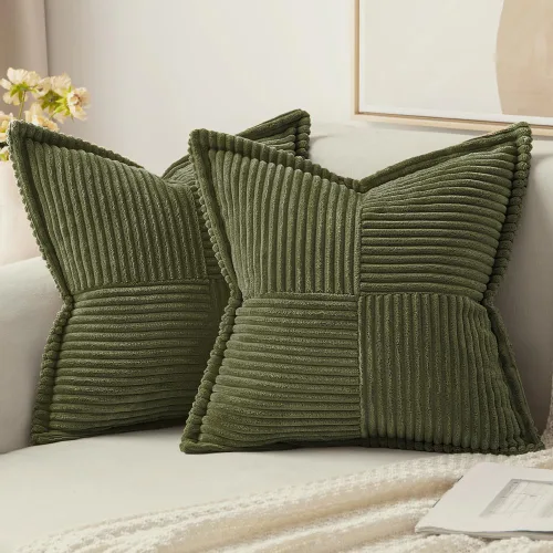 Vista 55 de MIULEE - Juego de 2 fundas de almohada beige de 12 x 12 pulgadas con entretejido, fundas de almohada a rayas bohemias supersuaves con textura