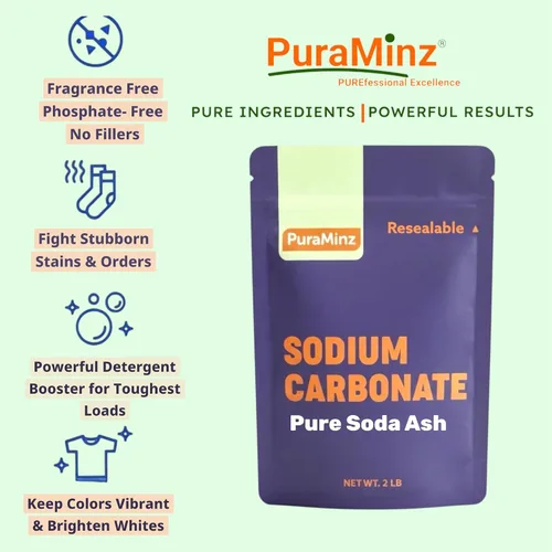 Vista 2 de Soda Ash - Limpiador multiusos de carbonato de sodio puro, 2 lb