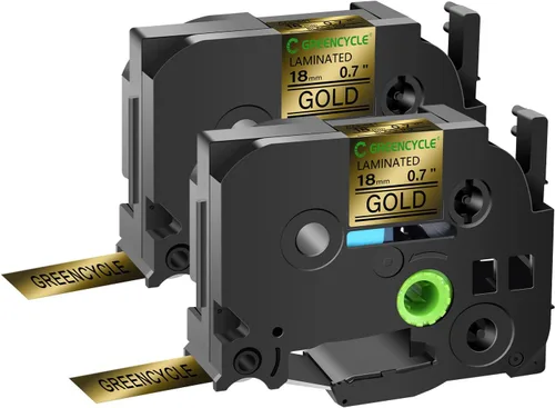 Vista 11 de GREENCYCLE Cinta para etiquetadora Brother P-Touch TZe-831 TZ-831 de 0.472 in 0.47 laminada TZe TZ Gold Tape para PT-D210 PT-D600 PT-H110 PT-1230, 2