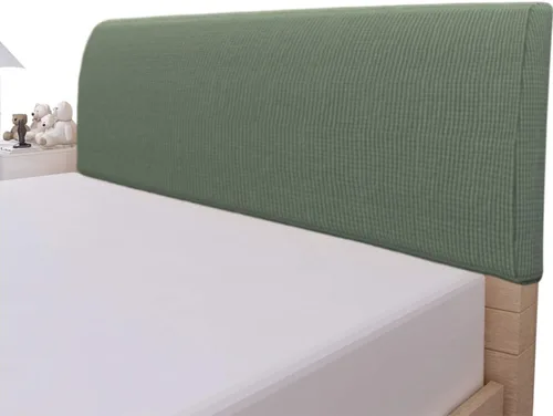 Vista 17 de Easy-Going Funda elástica para cabecera de cama, funda de cabecera de cama cuadrada pequeña, de jacquard, a prueba de polvo, para dormitorio Negro