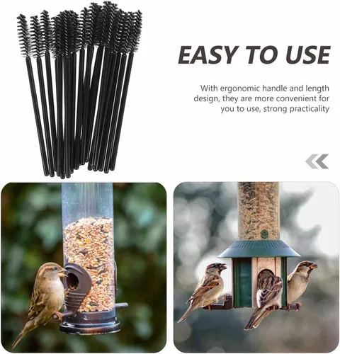 Vista 5 de Yardwe Cepillo de limpieza para alimentador de colibríes, paquete de 20 unidades, cerdas de nailon finas, alcanzan pequeñas ranuras