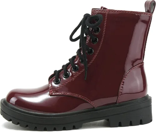 Vista 5 de SODA FIRM - Botines de combate con suela de lengüeta, cordones y cremallera lateral