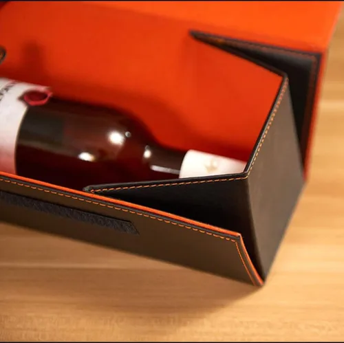 Vista 5 de DB11 Cajas de vino para champán - Caja de vino individual plegable (negro)