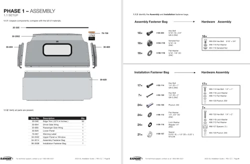 Vista 4 de Ranger Design puede usarse con Mercedes Sprinter Van Partition, contorneado, ventana de policarbonato, LR - 3020-DL