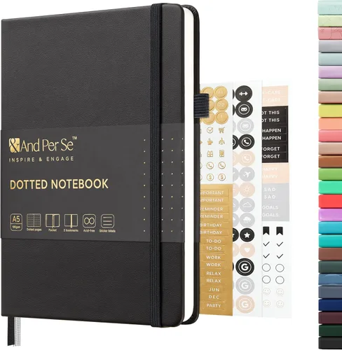 Vista 82 de ⩓ Per Se Cuaderno de Diario con Líneas (3 Paquetes), 160 Páginas Papel Grueso 100GSM, A5 Tapa Dura Cuadernos con Rayas Universitarias para Escribir