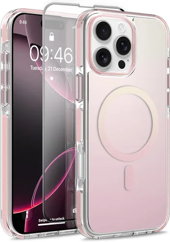 Vista 82 de Funda magnética para Google Pixel 10 Pro XL [compatible con Magsafe] [bonito diseño fluorescente de moda] a prueba de golpes, delgada, translúcida