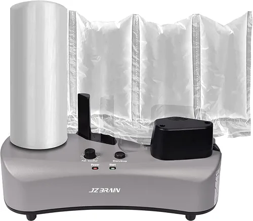Vista 8 de Máquina de almohada de aire para embalaje rápido – JZBRAIN 110V YE300 Air Cushion Machine sella a 7.2-9.8 pies/min Envoltura de embalaje de burbujas