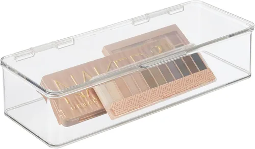 Vista 8 de mDesign - Caja organizadora apilable de plástico para encimera de baño, 2