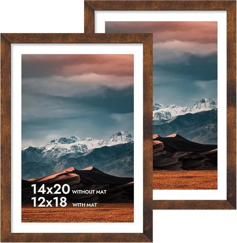 Vista 131 de iRahmen - Juego de 2 marcos de fotos de 4 x 6, marco de madera negro con cristal de alta definición, para mostrar fotografías de 3.5 x 5