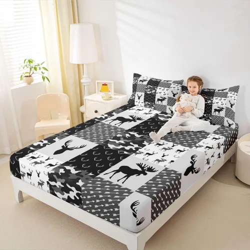 Vista 42 de Erosebridal Juego de sábanas de ratas para niños, tamaño Queen, juego de ropa de cama con diseño de roedores de ratón, divertido diseño de animales