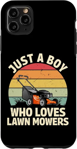 Vista 13 de just a boy who Loves Lawn mowers Funny Gardening Lover Art Case for iPhone 17