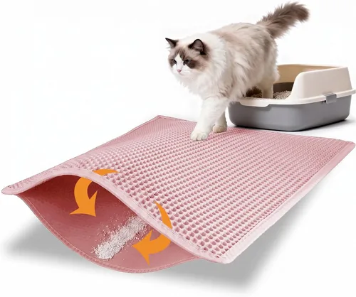 Vista 14 de Pieviev - Alfombrilla grande para arena de gato Negro