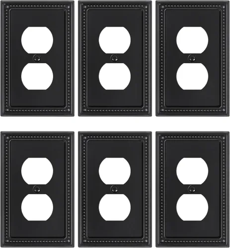 Vista 48 de Paquete de 2 cubiertas de placa de interruptor de luz de doble palanca, cubiertas decorativas de placa de doble interruptor Pearls, placa de pared