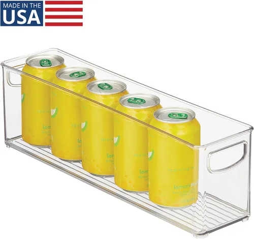 Vista 2 de iDesign - Contenedor apilable de plástico reciclado, perfecto para guardar bolsas de leche materna, transparente Perfect to Hold Breast Milk Bags