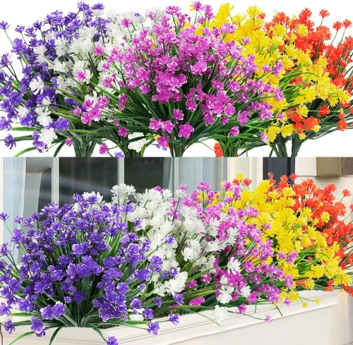Vista 12 de Plantas y flores artificiales para exteriores, resistentes a los rayos UV