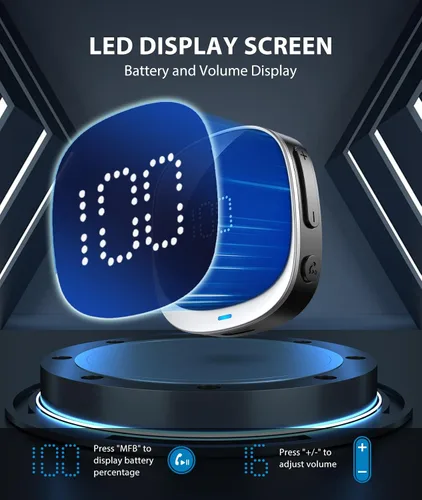 Vista 3 de COMSOON Adaptador Bluetooth AUX para Coche, [Pantalla LED] Receptor Bluetooth 5.3 para Altavoz/Estéreo Doméstico/Auriculares con Cable, Receptor