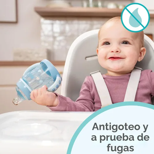 Vista 3 de NUK First Choice - Vaso para aprender 2.0, 5 onzas, con asas, a prueba de derrames, a prueba de fugas, vaso con popote suave, paquete de 2