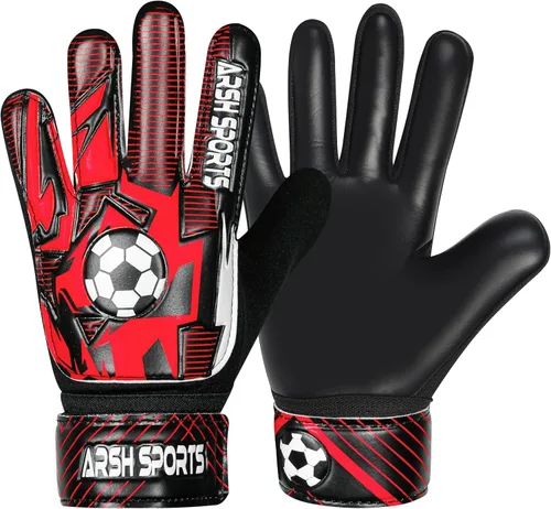 Vista 20 de Guantes de portero de fútbol para niños, guantes de portero para jóvenes niños y niñas con palma de látex de 4MM, antideslizantes, protección doble