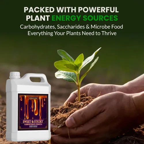 Vista 3 de Humboldts Secret Sweet & Sticky - Fuente de energía con carbohidratos y sacáridos - Mejora el aroma y el sabor de las plantas - Tierra para macetas