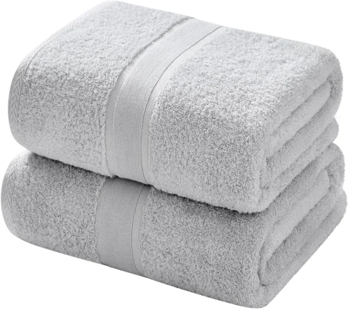 Vista 12 de Aibaser Toallas de baño, 27 x 54 pulgadas, naturales, ultra absorbentes, para baño, viajes, gimnasio, ducha y spa (juego de 6 piezas) (azul)