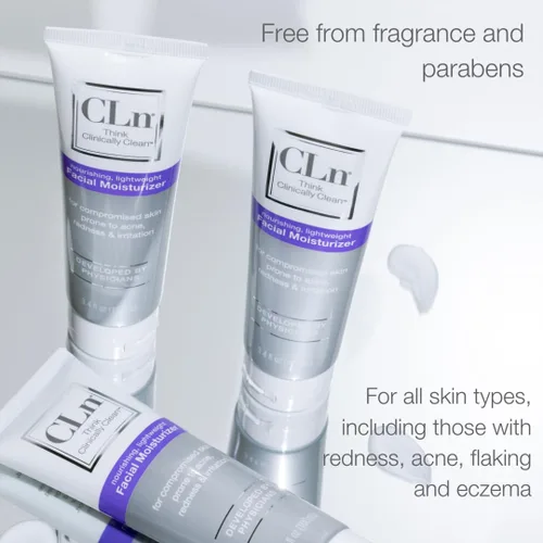 Vista 4 de CLn® Hidratante facial: calma y calma la piel, ayuda a reducir la apariencia de enrojecimiento, bloquea la humedad sin obstruir los poros
