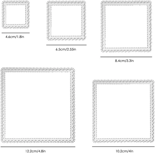 Vista 6 de AFUNTA 3 troqueles - Suministros para hacer tarjetas rectangulares y redondas para álbum de recortes