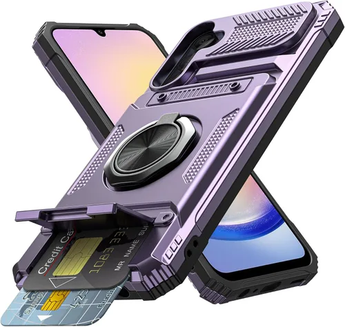 Vista 26 de Vofolen Funda tipo cartera para Samsung Galaxy A15 5G con tarjetero negro