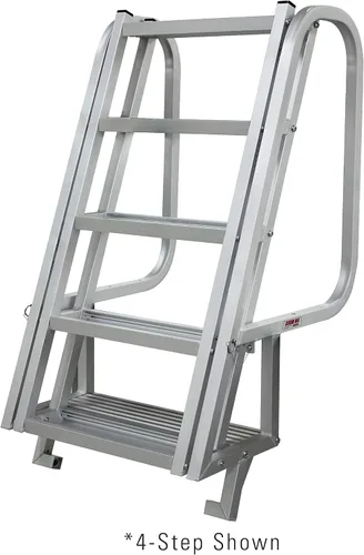 Vista 5 de Extreme Max 3005.4116 Escalera Deluxe de muelle Flip-Up – 4 peldaños