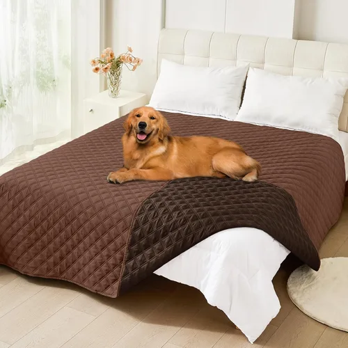 Vista 163 de Smiry Funda Impermeable para Cama de Perro Manta para Mascotas, Manta Suave y Lavable para Perros para Muebles Cama Sofá Sofá Reversible, a Cuadros