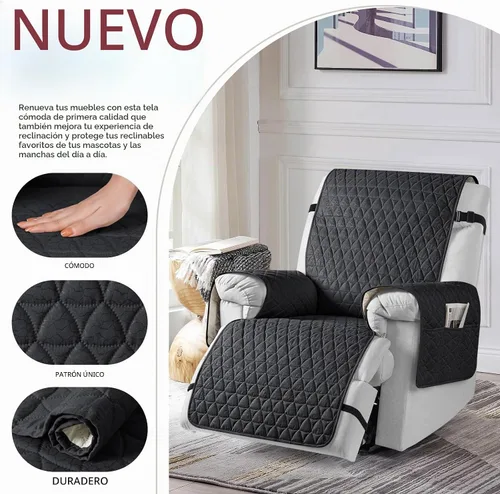 Vista 5 de TAOCOCO Funda para Sillón Reclinable 100% Impermeable - Funda para Sillón Reclinable con Gránulos Antideslizantes, Fundas para Sillas Reclinables
