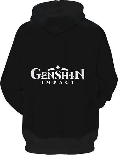 Vista 3 de Msdosbt Anime Game 3D Printed Hoodies Unisex Sweatshirt with Front Pocket Pullover for Men and Women
