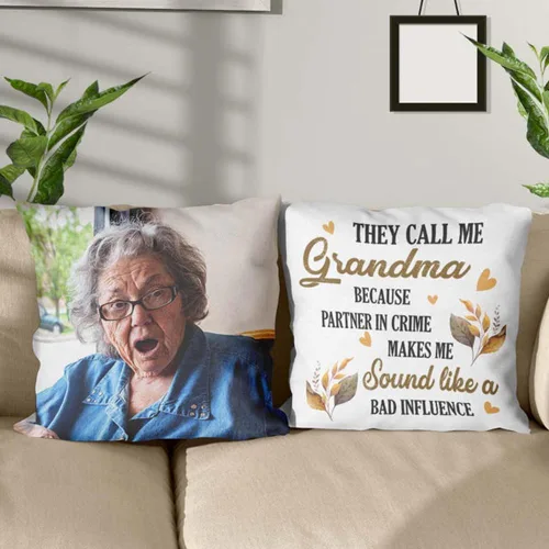 Vista 10 de Personalized Photo Stepmother Throw Pillow, Custom Photo Mothers Day Pillowcase, from Daughter Son, Gift for Bonus Mom, Step Mom Pillow Covers for 10