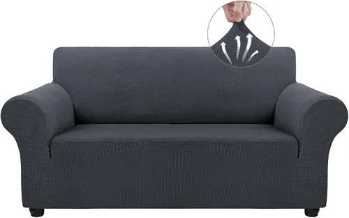 Vista 39 de Asnomy Fundas de sofá para sofá de 2 cojines, fundas elásticas para sofá biplaza, protector de mascotas, fundas de muebles para perros y gatos, tela