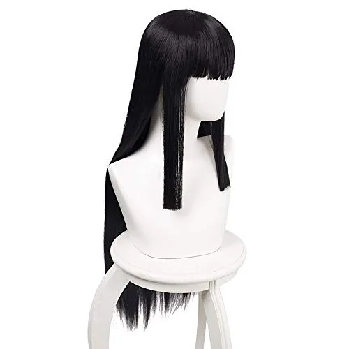 Vista 2 de Peluca de cosplay japonesa de anime kakegurui personaje para mujeres niñas juego de rol pelos Halloween Carnaval Party Jabami Yumeko