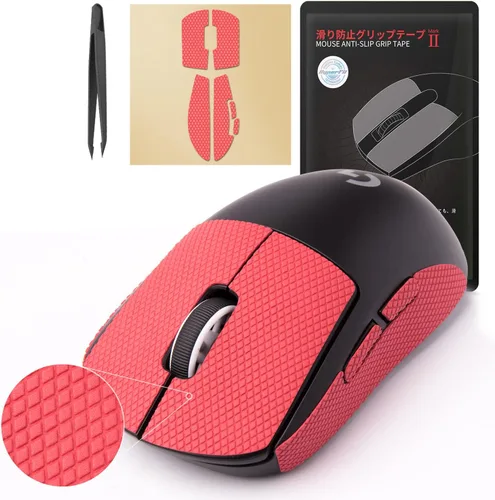 Vista 9 de HOTLINEGAMES Gaming Gears SUPERGRIP - Juego de cintas de agarre para Logitech G Pro X Superlight, Superlight 2, absorbente de sudor, alto