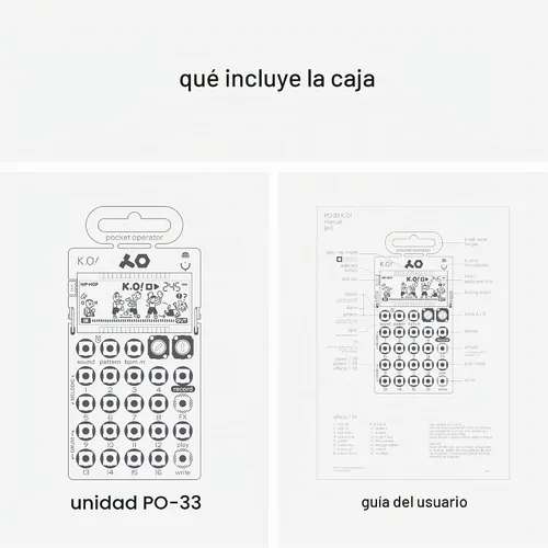 Vista 8 de teenage engineering pocket operator PO-33 K.O.! micro muestreador y máquina de tambor con micrófono incorporado, secuenciador y efectos