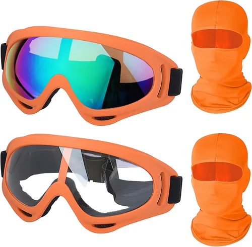 Vista 21 de LJDJ Motorcycle Goggles 2 Pack Dirt Bike with Neck Breathable Bandana Mask