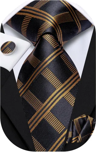Vista 176 de Dubulle Corbata tejida de cachemira para hombre y gemelos de pañuelo para hombre, conjunto de gemelos para boda formal y negocios