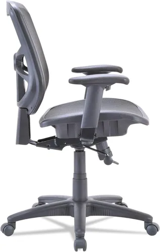 Vista 5 de Alera ALEEL42B18 Elusion Series Silla de malla giratoria/inclinable con respaldo medio - negro