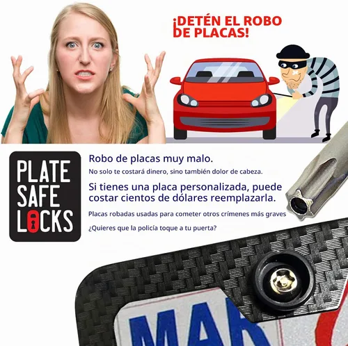 Vista 3 de Aootf - Tornillos antirrobo para matrícula, sujetadores de acero inoxidable