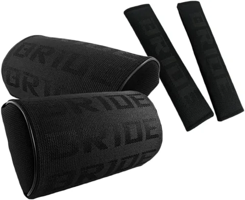 Vista 7 de W-POWER JDM - 4 cojines JDM para asiento de coche, almohada para reposacabezas con funda para cinturón de seguridad, material de asiento de cubo